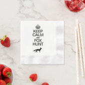 SERVIETTE EN PAPIER GARDER CALME ET CHASSE FOX (En situation)