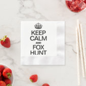 SERVIETTE EN PAPIER GARDER CALME ET CHASSE FOX (En situation)