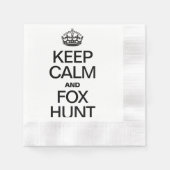SERVIETTE EN PAPIER GARDER CALME ET CHASSE FOX (Devant)