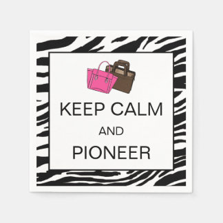 SERVIETTE EN PAPIER "GARDER CALME ET PIONNIER" PAPIER NAPKINS