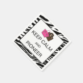 SERVIETTE EN PAPIER "GARDER CALME ET PIONNIER" PAPIER NAPKINS (Coin)