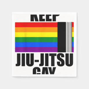 Serviette En Papier Garder Jiu Jitsu Gay Shirt LGBT Gay pride Mois 202