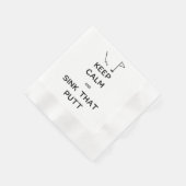 Serviette En Papier Gardez le calme et enfoncez-le (Coin)