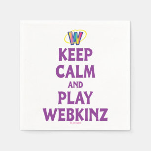 Serviette En Papier Gardez le calme et le jeu Webkinz