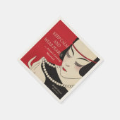 Serviette En Papier Gardez le calme et porter des perles Déco Douche s (Coin)