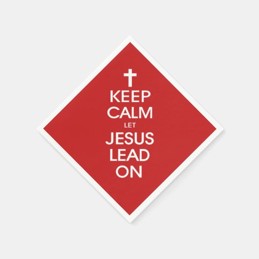 Serviette En Papier Gardez Le Calme Laissez Jésus Diriger - Religieux (Coin)