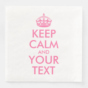SERVIETTE EN PAPIER GARDEZ LE CALME PERSONNALISÉ ET VOTRE TEXTE