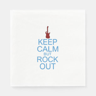 Serviette En Papier Gardez le calme Rock Out - Parodie