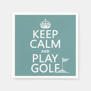 Serviette En Papier Gardez le golf de calme et de jeu - toutes les