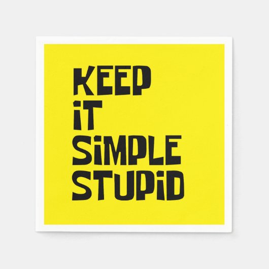 Serviette En Papier Gardez-Le Simple Et Stupide (Devant)