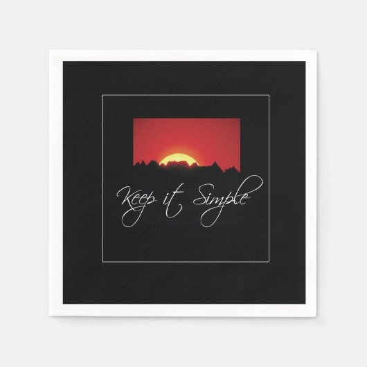 Serviette En Papier Gardez-le simple rétablissement, lever du soleil, (Devant)