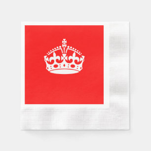 Serviette En Papier GARDEZ le symbole CALME de COURONNE sur la