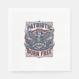 Serviette En Papier Gardien de la route en acier patriotique Biker Rou