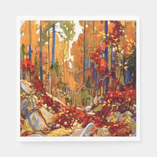 Serviette En Papier Garland d'automne (Devant)