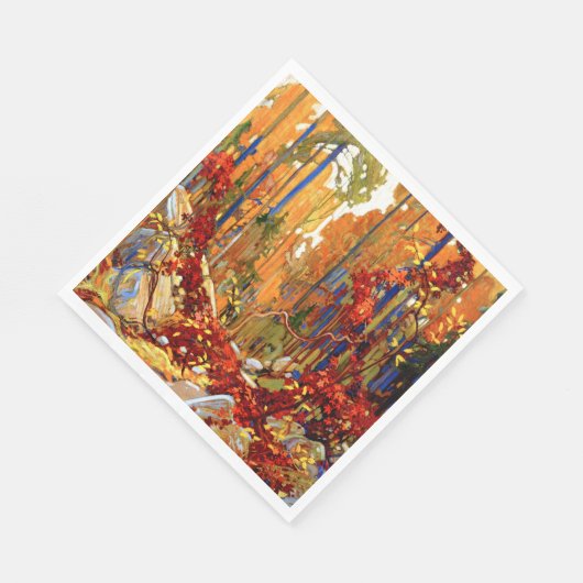 Serviette En Papier Garland d'automne (Coin)