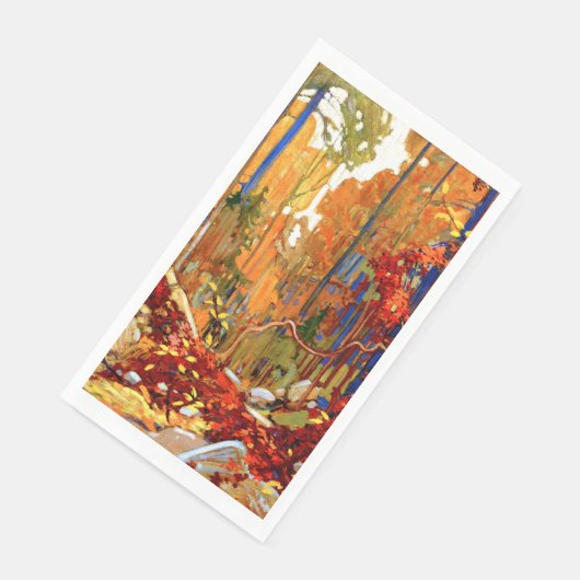 Serviette En Papier Garland d'automne, célèbre peinture, serviettes (Coin)