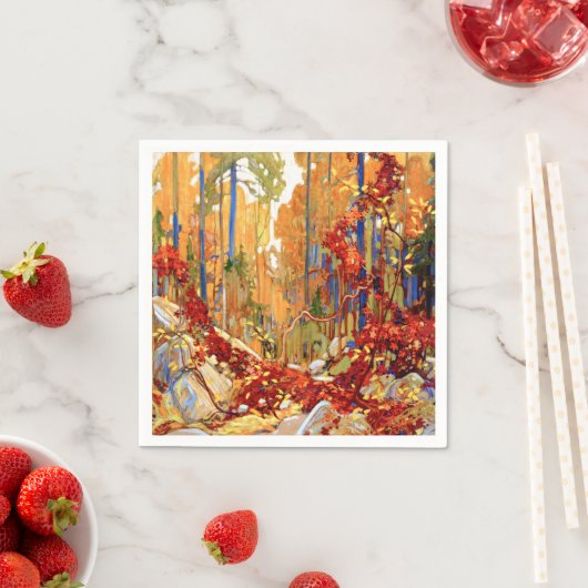 Serviette En Papier Garland d'automne par Tom Thomson (En situation)