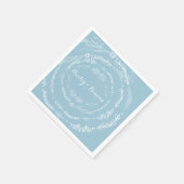 Serviette En Papier Garland floral Aquamarine (Coin)