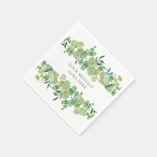 Serviette En Papier Garland verdoyant d'Eucalyptus (Coin)