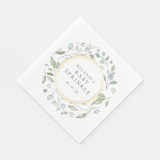 Serviette En Papier Garland verdure Bébé Sprinkle / Douche (Coin)