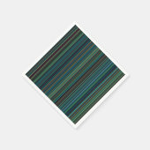 Serviette En Papier Garniture à rayures bleu bleu-marron rétro (Coin)