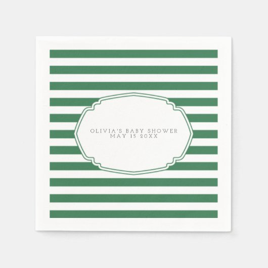 Serviette En Papier Garniture de baby shower de golf vert (Devant)