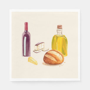 Serviette En Papier Gastronome Campagne Italienne