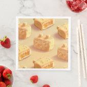 Serviette En Papier Gâteau à l'ananas (En situation)