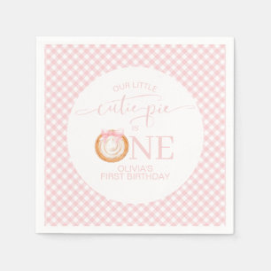 Serviette En Papier Gâteau au citrouille Cutie Pie carreaux roses anni