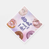 Serviette En Papier Gâteau Beignet Si Je Fais De L'aquarelle (Coin)