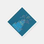 Serviette En Papier Gâteau bleu (Coin)