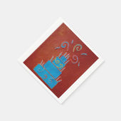 Serviette En Papier Gâteau bleu (Coin)
