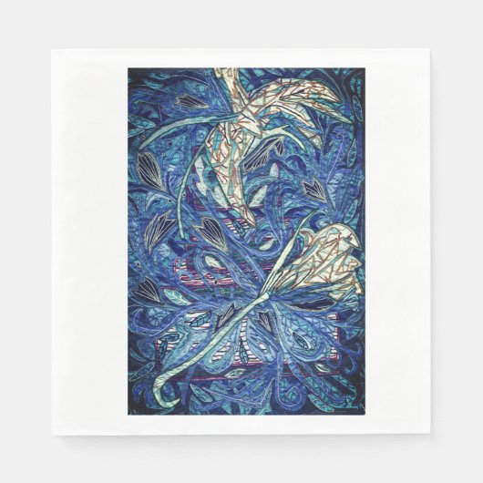 Serviette En Papier Gâteau bleu (Devant)