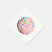 Serviette En Papier Gâteau d'anniversaire avec nom (Coin)