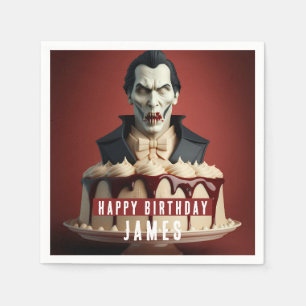 Serviette En Papier Gâteau de crème à thème Dracula Vampire - Annivers