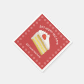 Serviette En Papier Gâteau de fraises et de couche de crème - propre é (Coin)