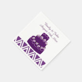 Serviette En Papier Gâteau de mariage violet (Coin)