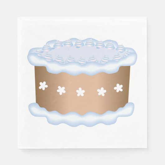 Serviette En Papier Gâteau décoré (Devant)