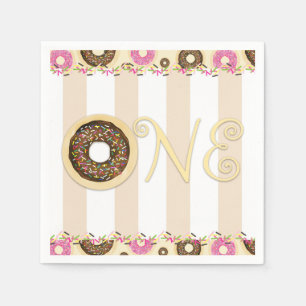Serviette En Papier Gâteaux Donuts saupoudrés de crème marron pour fêt