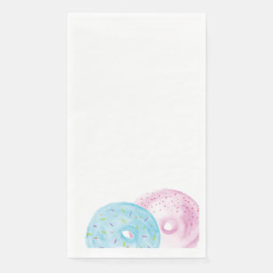 Serviette En Papier Gâteaux en forme de donut à l'aquarelle bébé à mot