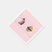 Serviette En Papier Gâteaux et points serviettes colorées (Coin)