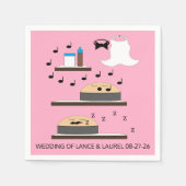 Serviette En Papier Gâteaux Mariages non gelés : (Devant)