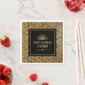 Serviette En Papier Gatsby Art Déco Roaring 20 ans Anniversaire (En situation)