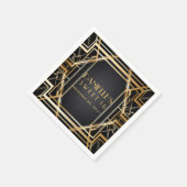 Serviette En Papier Gatsby Art Déco Sweet 16 Napkin personnalisé (Coin)