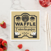 Serviette En Papier gaufres de Belgique (En situation)