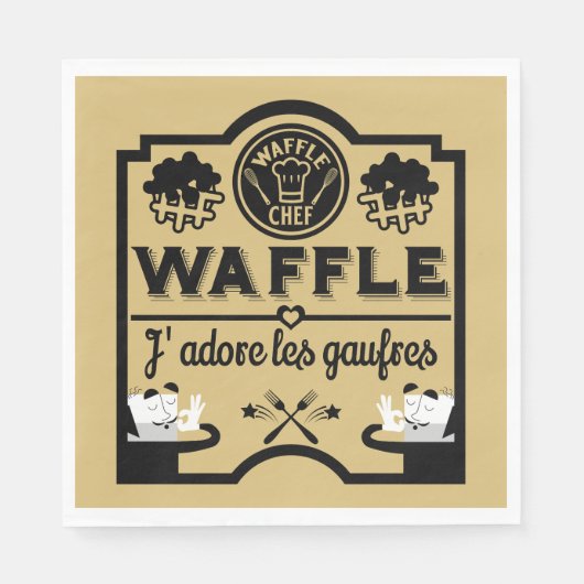 Serviette En Papier gaufres de Belgique (Devant)