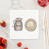 Serviette En Papier gaufres Et Sirop D'Érable (En situation)