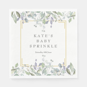 Serviette En Papier Gaufrette Florale Bébé Sprinkle/Shower/Couples