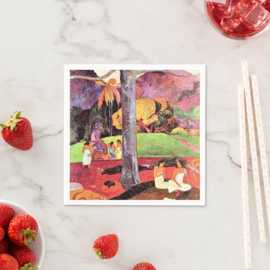 Serviette En Papier Gauguin - Olden Times, 1892, Tahiti (En situation)