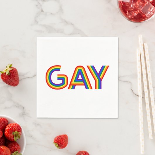 SERVIETTE EN PAPIER GAY (En situation)